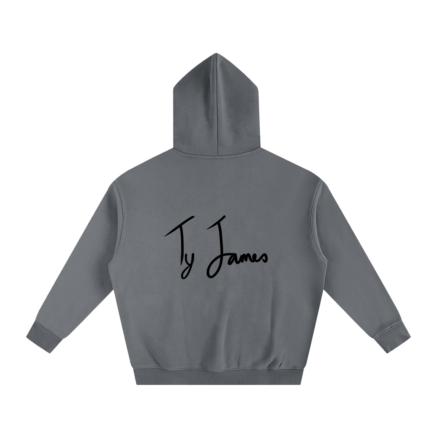Oversize Fleeced Ty James Hoodie - Back