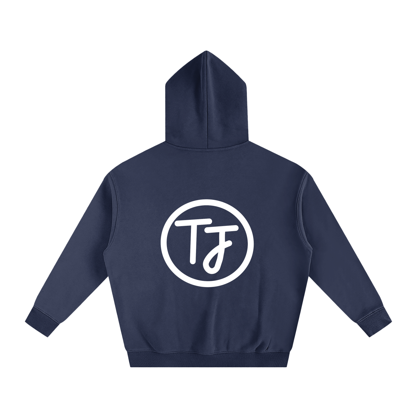 Oversize Fleeced Classic Logo Hoodie - Back