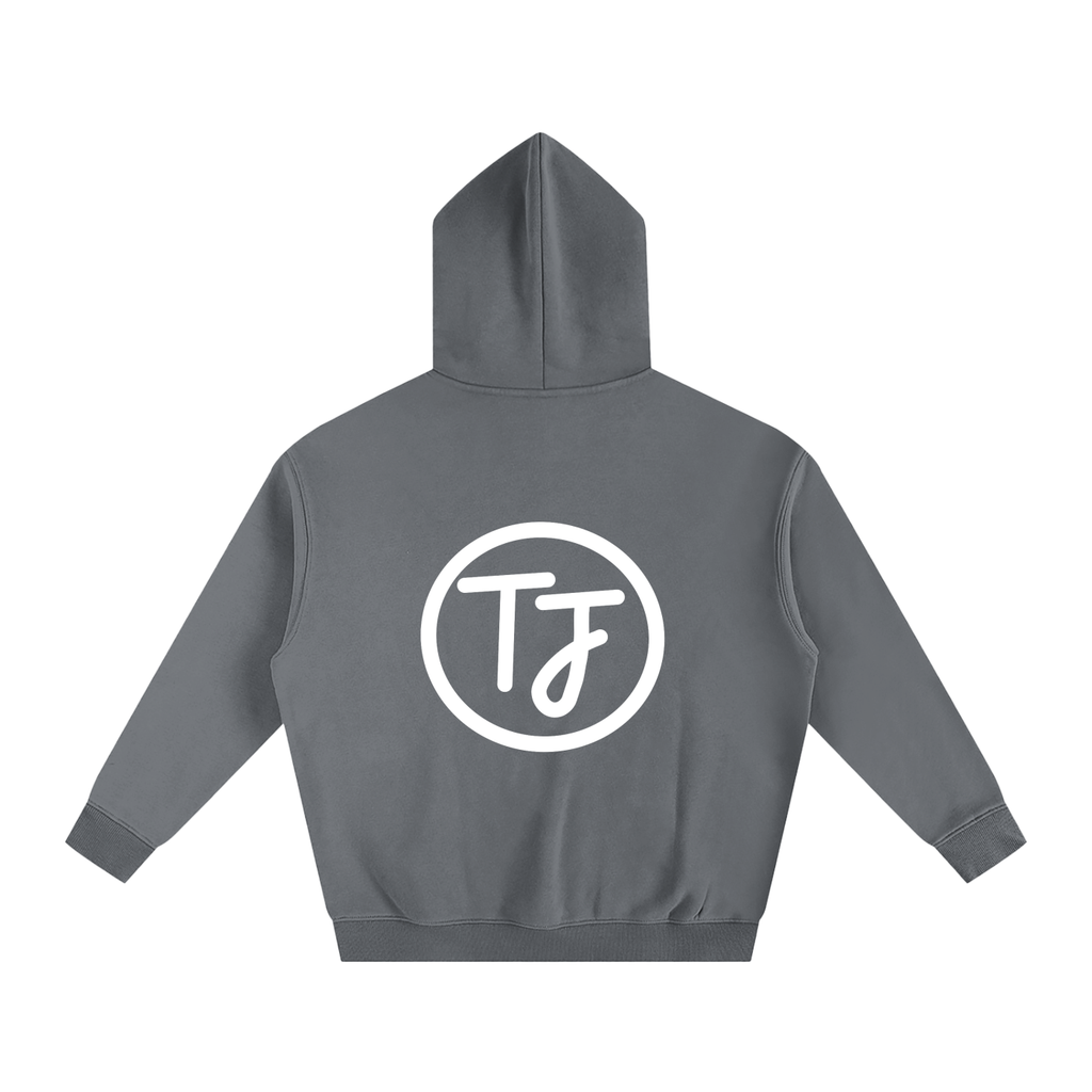 Oversize Fleeced Classic Logo Hoodie - Back